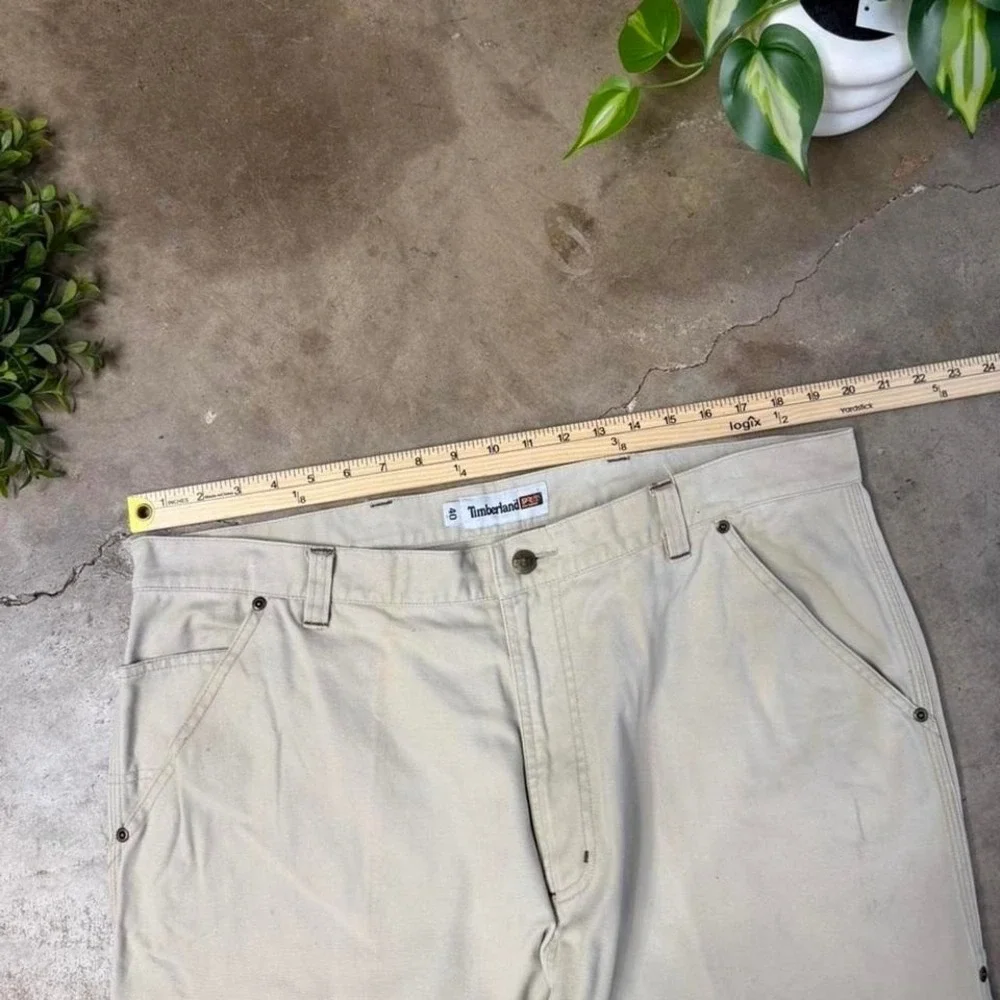 Vintage Y2K Timberland Pro cream baggy carpenter pants size 40 hip hop
